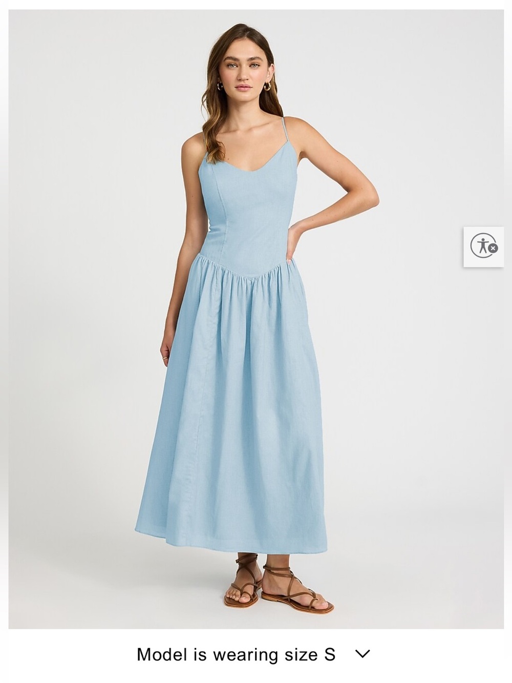 Express Light Blue Midi Sundress